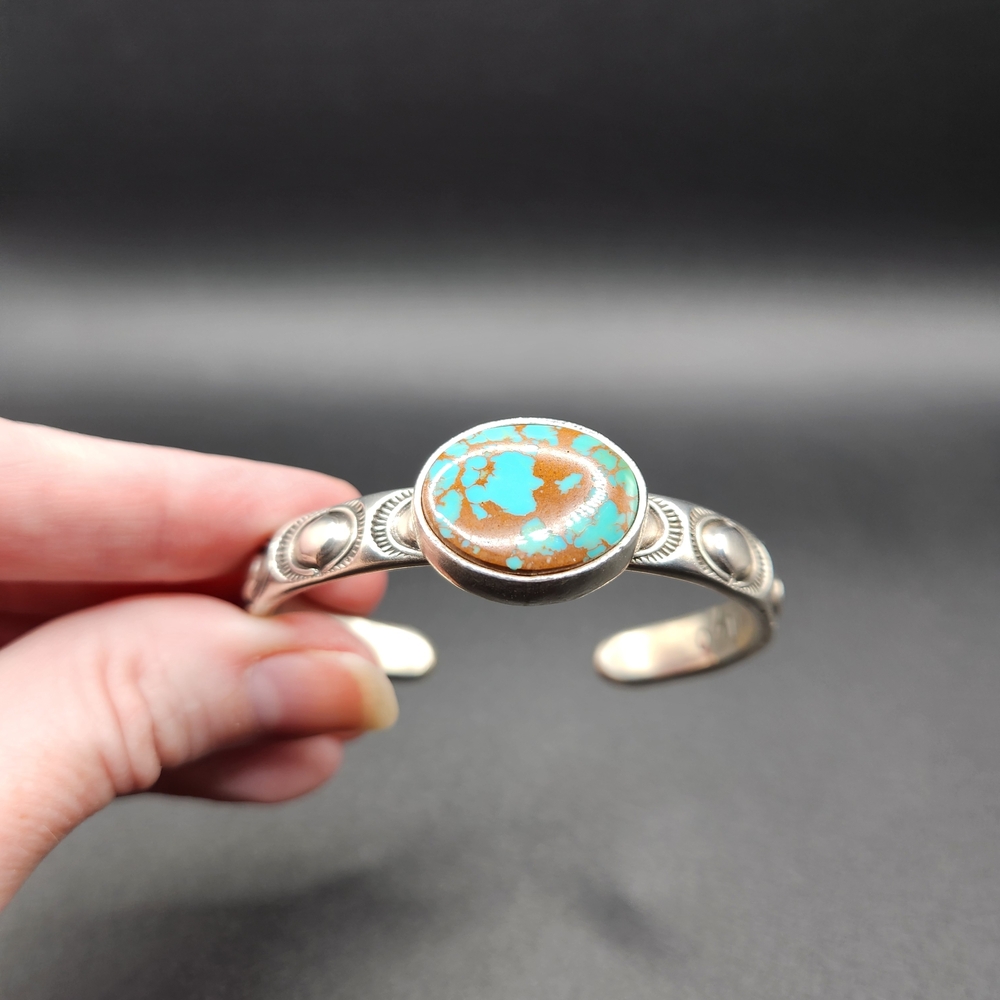 Numi Olive Heavy Weight Turquoise Cuff Xs - Picture 7 of 8